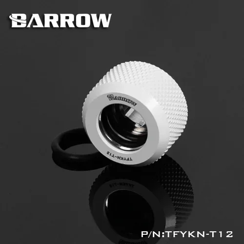 Barrow TFYKN-T12, OD12mm Choice Hard Pipe Fittings, G1 / 4 Adapter For OD12mm Hard Tubes,2 PCS/lot