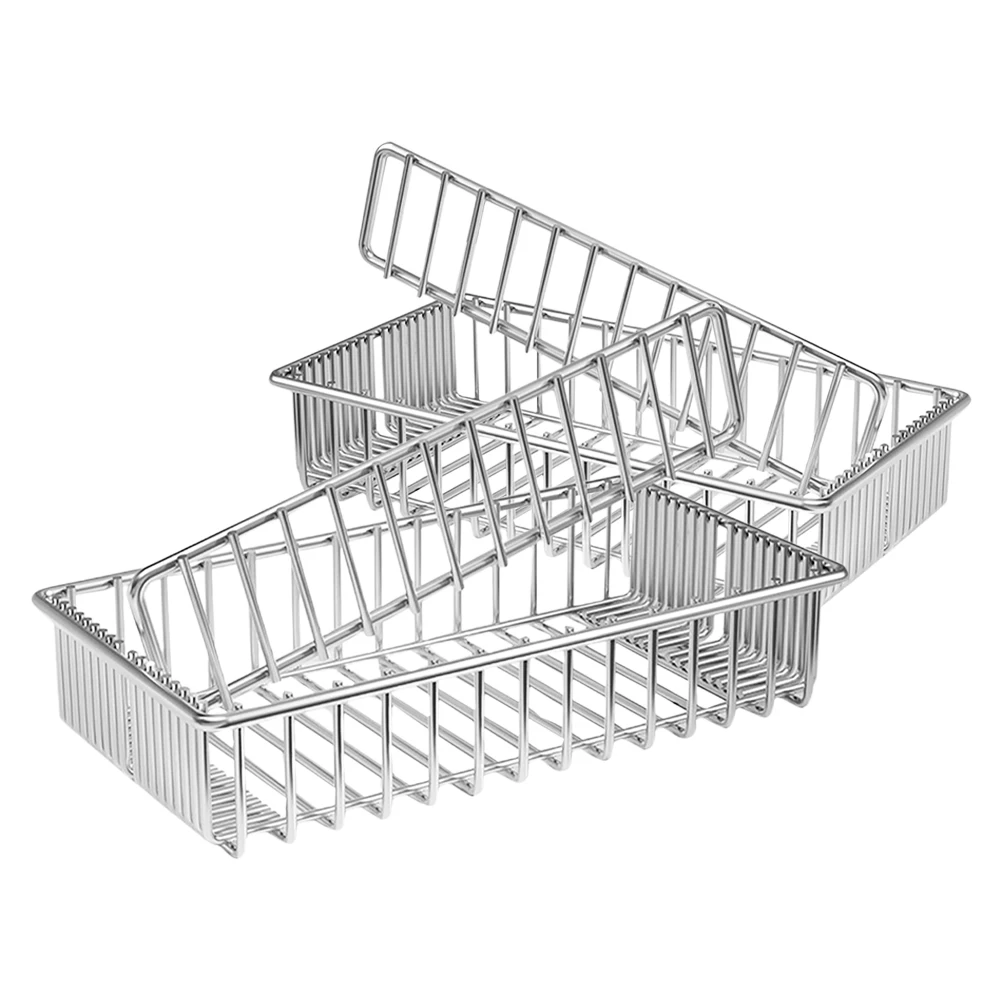 

2Pcs Stainless Steel Chopstick Holder Multi-Functional Kitchen Utensil Organizer Space-Saving Silverware Tray Drainer Basket