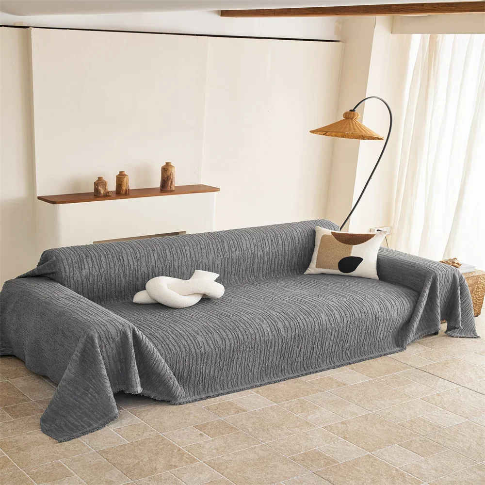 Retro French Style Light Luxury Universal Sofa Cover Non-Slip All-Season High-Quality Fabric Slipcover for Home Decor Anti-Cat
