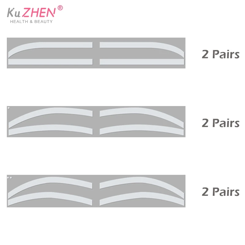 

6 пар, одноразовые трафареты для бровей