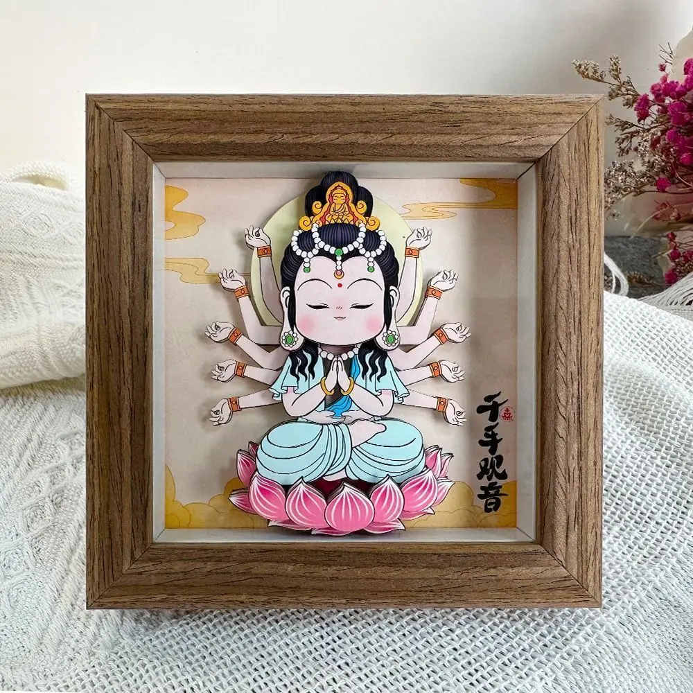 Zodiac Decorative Painting, Bodhisattva Patron Saint Bedroom Decoration, Three-Dimensional Paper-Cut Gifts, Table Arts and Craft