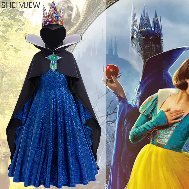 

New Halloween Princess Evil Queen Children's Cosplay Costume With Crown Gothic Masquerade Dress Girls Carnival Party Dress 2025