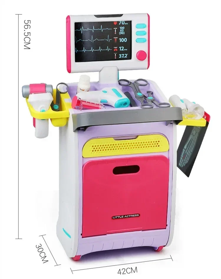 24 ชิ้น/เซ็ตไฟ LED จําลอง Doctor อุปกรณ์เสริมหมอทางการแพทย์ชุดเกม ECG อุปกรณ์ Play house Interactive ของเล่นเด็กของขวัญ