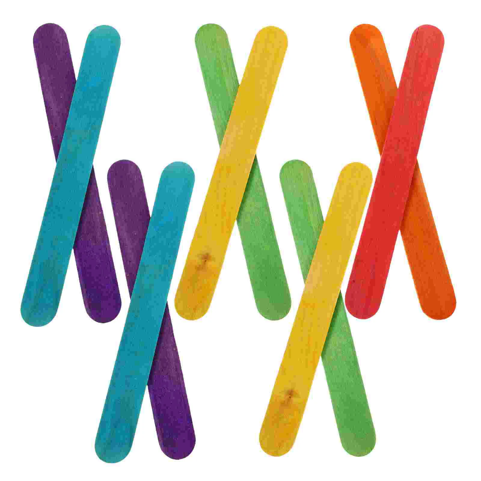 100 Pcs Wax Stick Wooden Ice Cream Popsicle Sticks for Crafts Paint Giant Lollipop Waxing