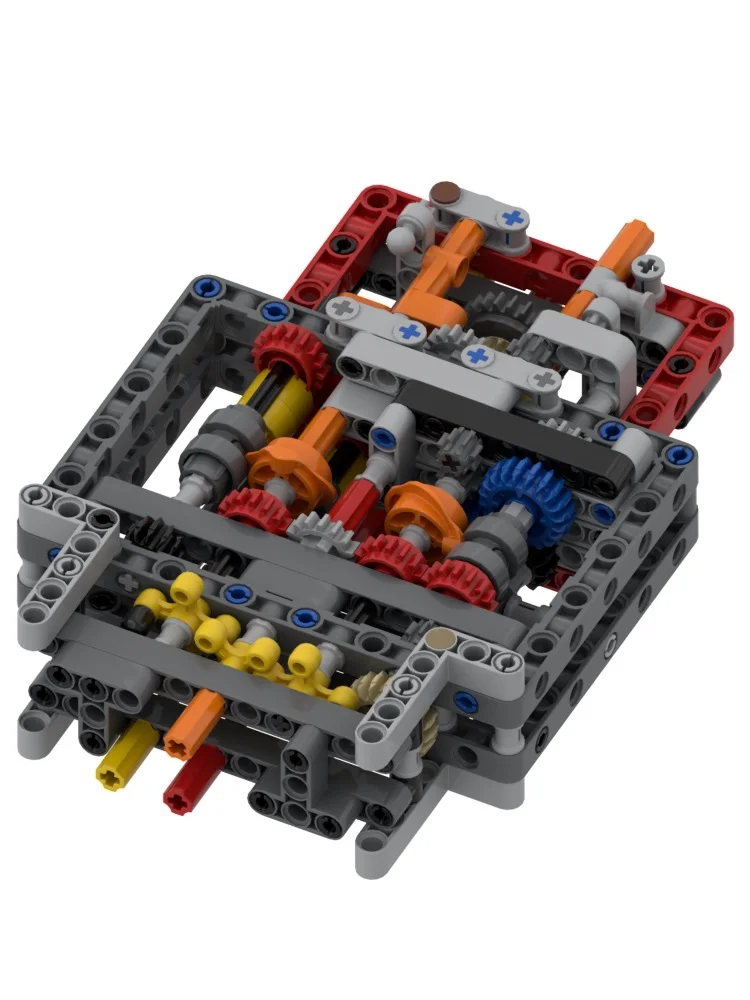 R, N, 1-8 avec différentiel central, boîte de vitesses séquentielle, blocs de construction MOC, Puzzle, Kit de pièces de jouets à assembler soi-même (248 pièces)