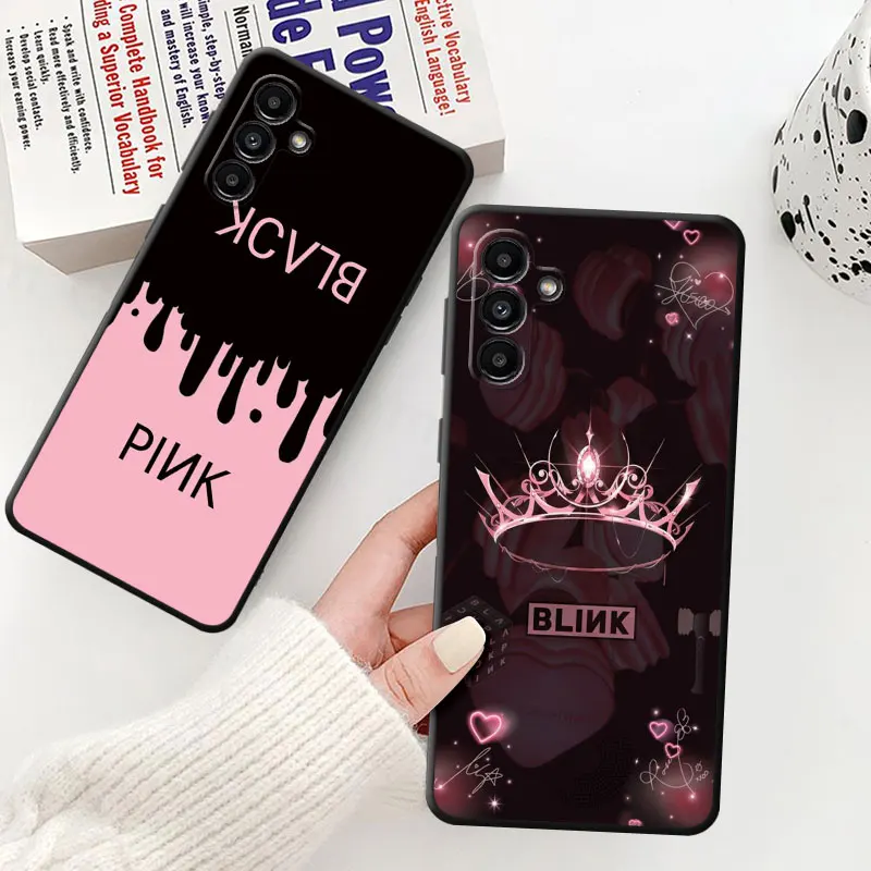 Phone Case for Samsung Galaxy A03 Core A04 A70 A40 A03s A04s A10s A20e A02 A01 A10 A50 A02s TPU Soft Cover Black Korea Pink