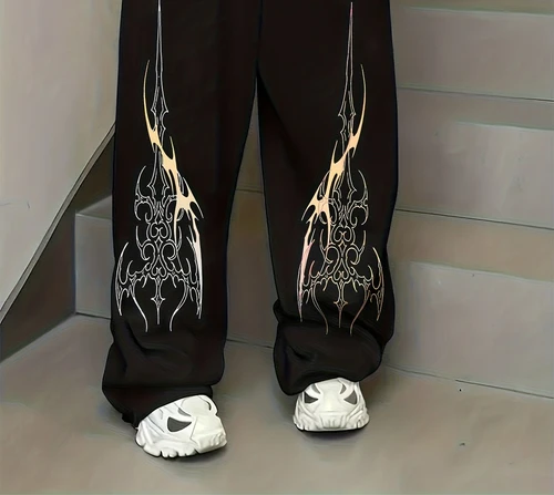 Imagen 2 del producto Pantalones Deportivos Casuales de Verano para Hombre y Mujer, Estilo Gótico Retro, con Estampado de Totem en Degradado, de Secado Rápido en 3D