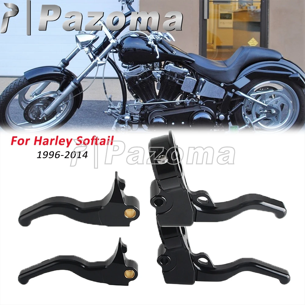 Short Hand Lever For Harley Softail Bad Boy Springer FXSTSB Blackline FXS Breakout FXSB Motorcycle Brake Lever Clutch Levers CNC