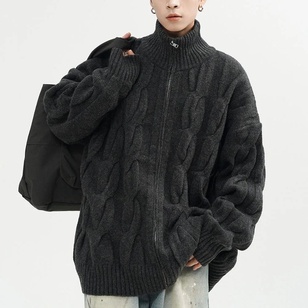 

Comfortable Men Jacquard Sweater Casual Wear Black Fashion High Street Vacation Suitable Brand New Condition Male Applicable