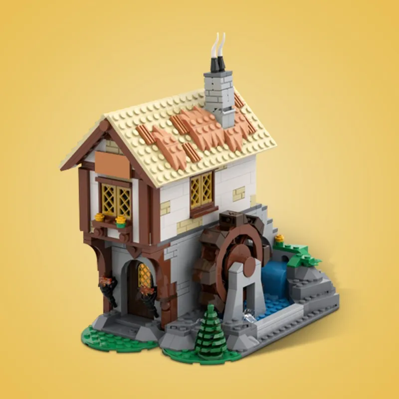 

712PCS MOC Medieval Town Square Blacksmith Building Blocks Set City Street View Castle Architecture Model Brick Toy Gift for Kid