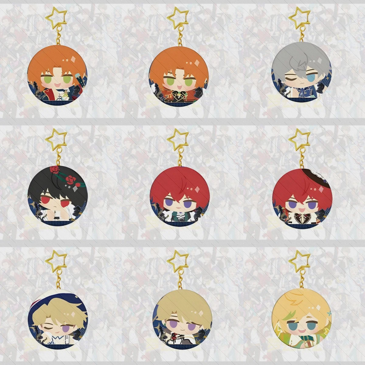 

6CM Ensemble Stars!! cute Christmas Acrylic Keychain Cosplay Characters Ornament Accessories Christmas Collection Gifts