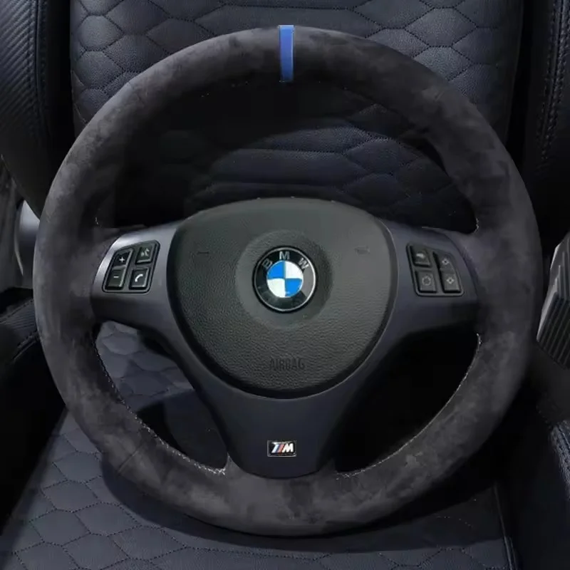 Customized Car Steering Wheel Braid Soft Suede Cover For BMW E81 E90 Pack M Sport M3 E91 E92 E93 E87 E82 E88 X1 E84