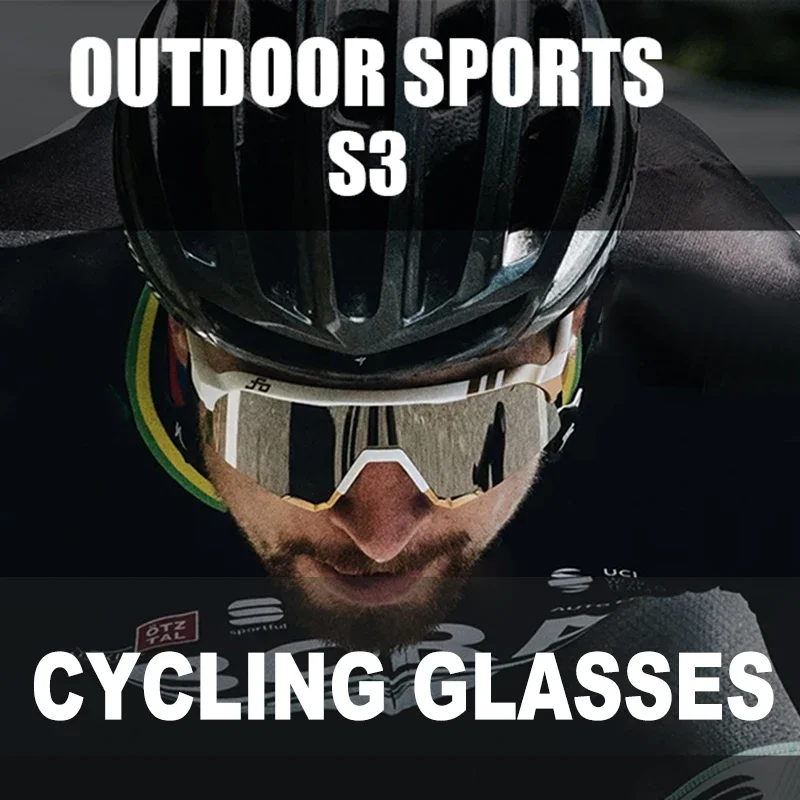 S3 Cycling Glasses Outdoor Sports Sunglasses Mountain Bicycle Glasses Men Women Speed Road Bike Goggles Eyewear TR90 with Box