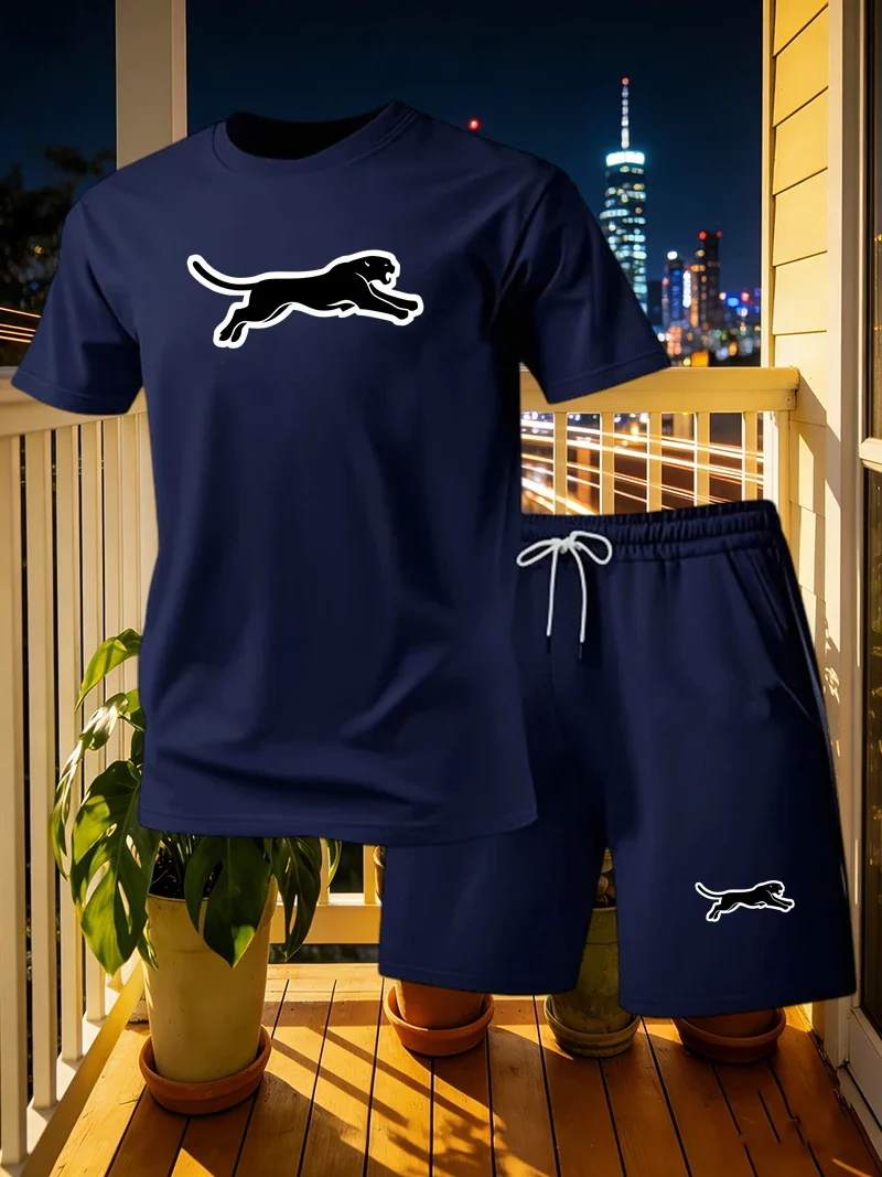 New Street Trendy Men's Summer Breathable Sportswear Short Sleeve Shorts Lightweight Quick Drying Comfortable Fashionable Sports
