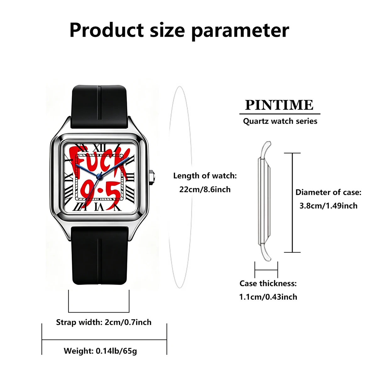 1pc Ladies' Square Luxury Watch, Arabic Text on the Large Dial, 30-Meter Water Resistance, Elegant Design, Silicone Strap, Water