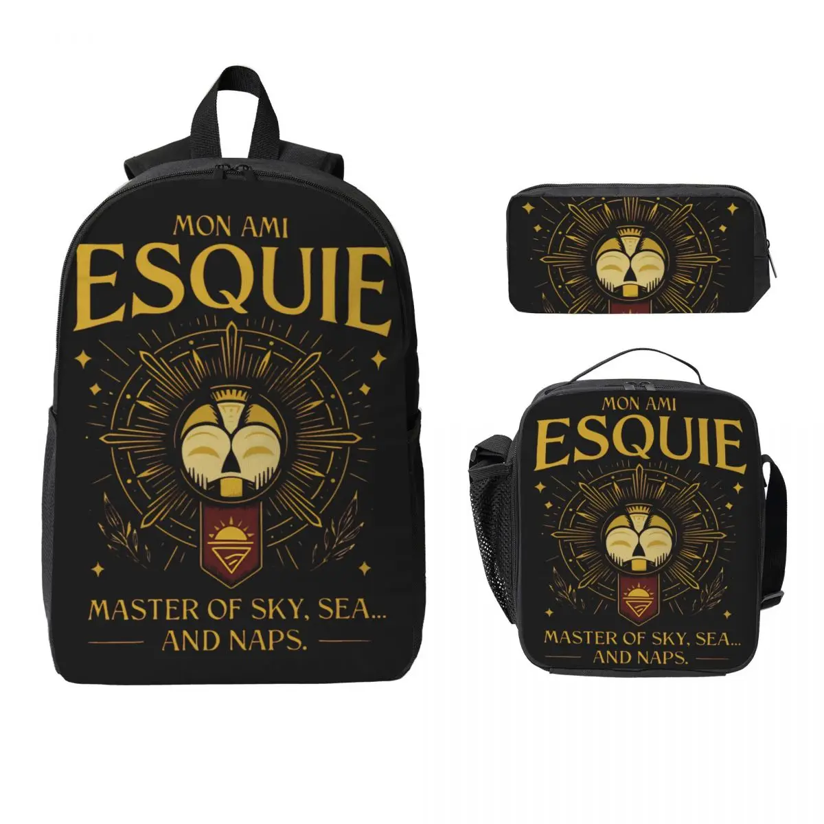 

Expedition 33 Gamer Esquie Clair Obscur Kids Backpack Lunch Box Pen Bags for Boys Girls Backpacks Schoolbag Bookbag Set