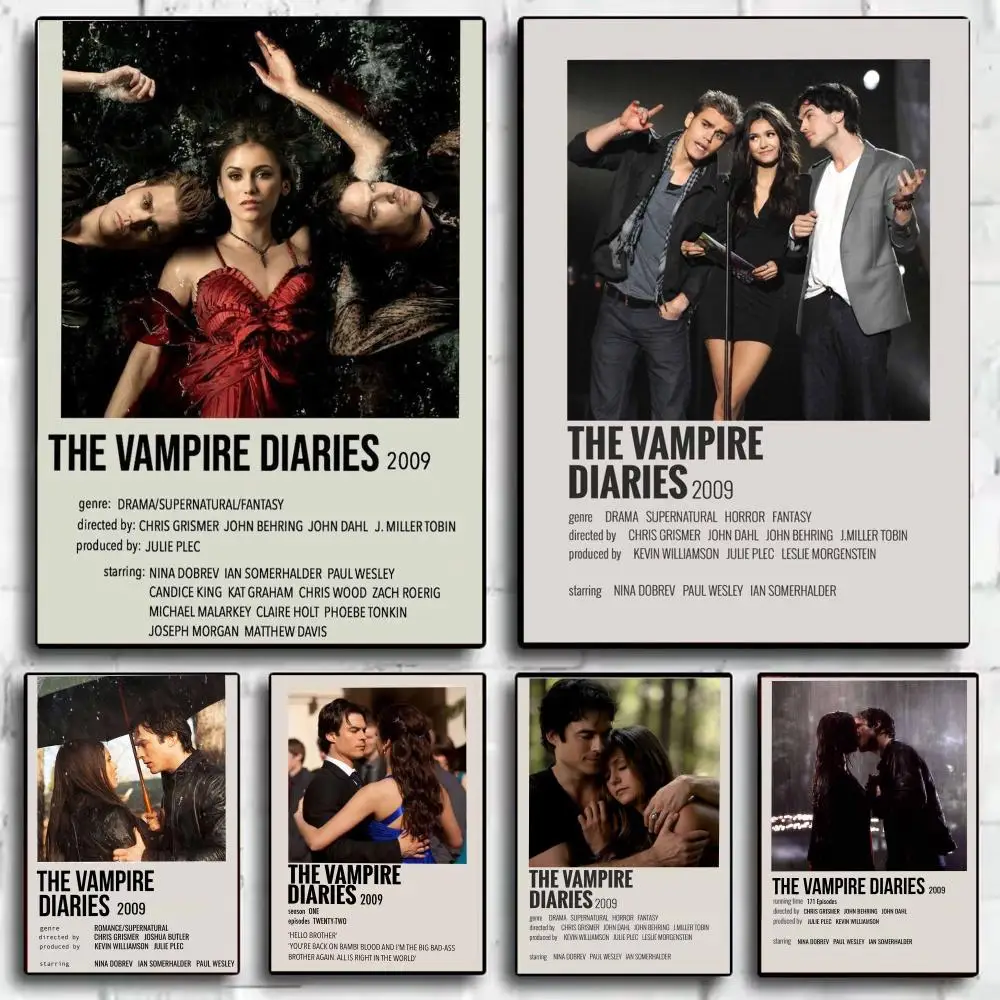 TV T-The Vampire Diaries Poster Modern  Wall Art Aesthetic Minimalist Bedroom Decor Cafe Home Gift
