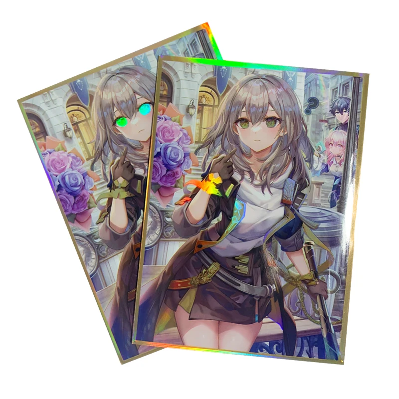 60PCS/bag Anime Card Sleeves 66x91mm Board Game Cards Protector Cards Shield Double Card Cover for PTCG/PKM/MGT WS Trading Cards