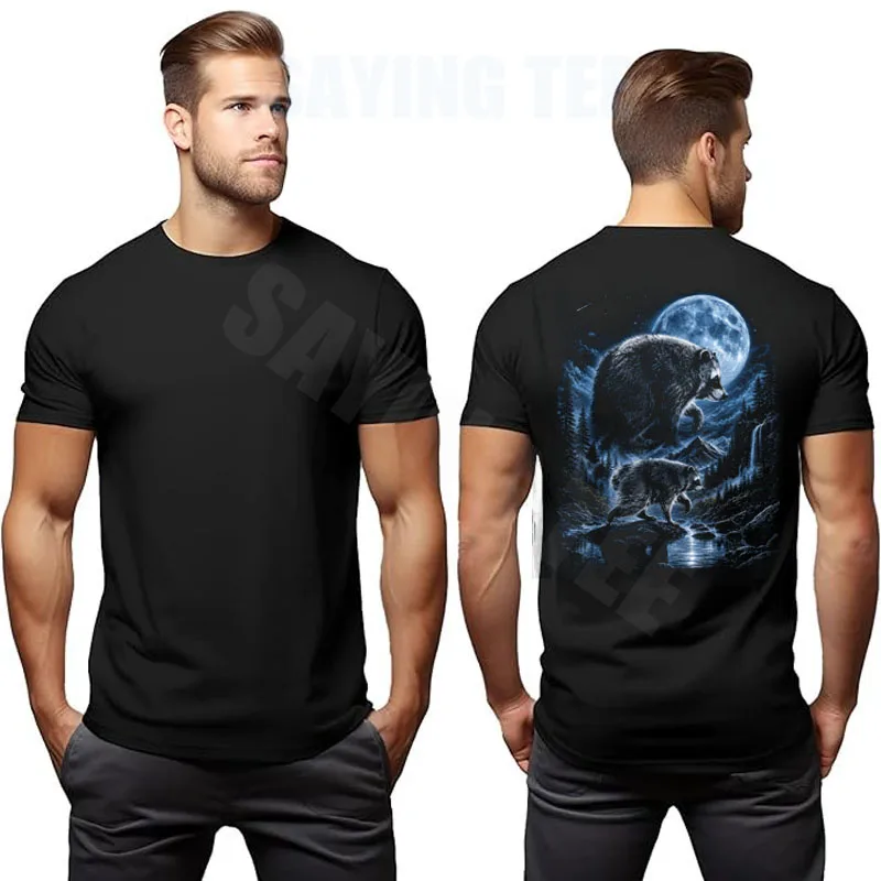 Jimothy Raccoon Moonlit Lustiges Jimothy Outfit aus Seattle Trendiges T-Shirt Y2k Retro Raccoon Howling At The Moon Graphic Outfit – Detail 6