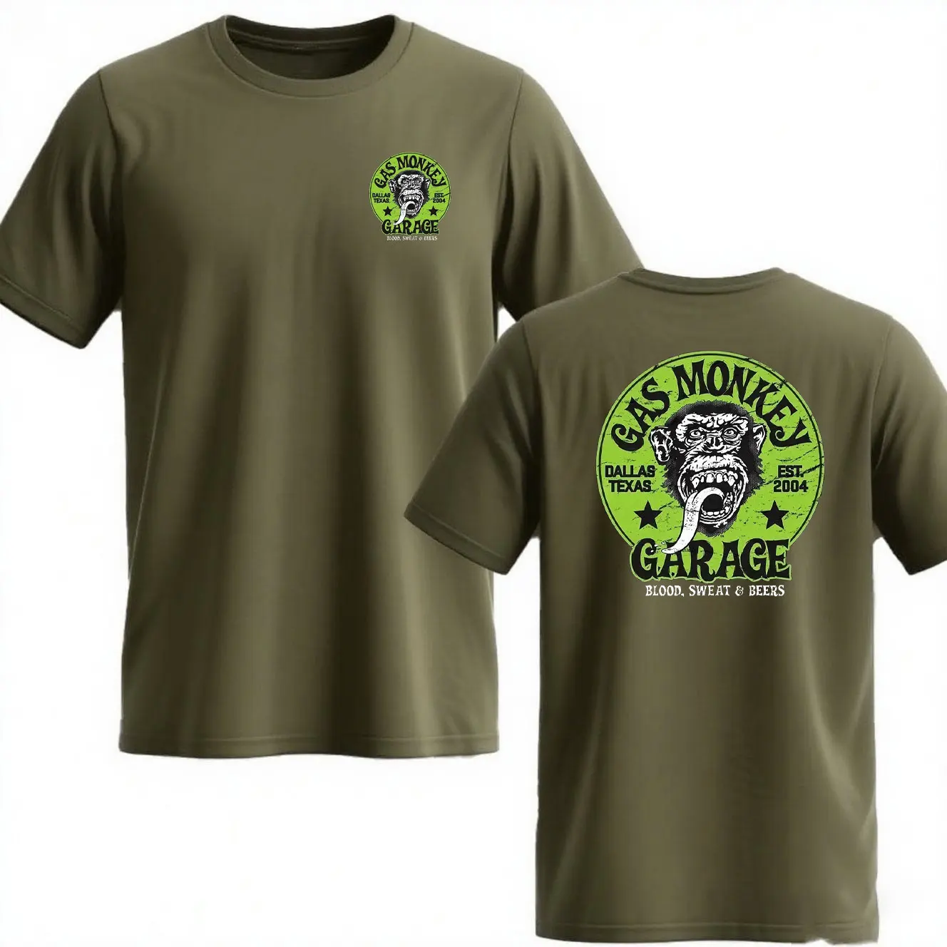 Trending Gas Monkeys Garage Print Short-sleev Hot Sale Vintage Fashion Men T Shirt Unique Classic Streetwear Harajuku Cotton Top