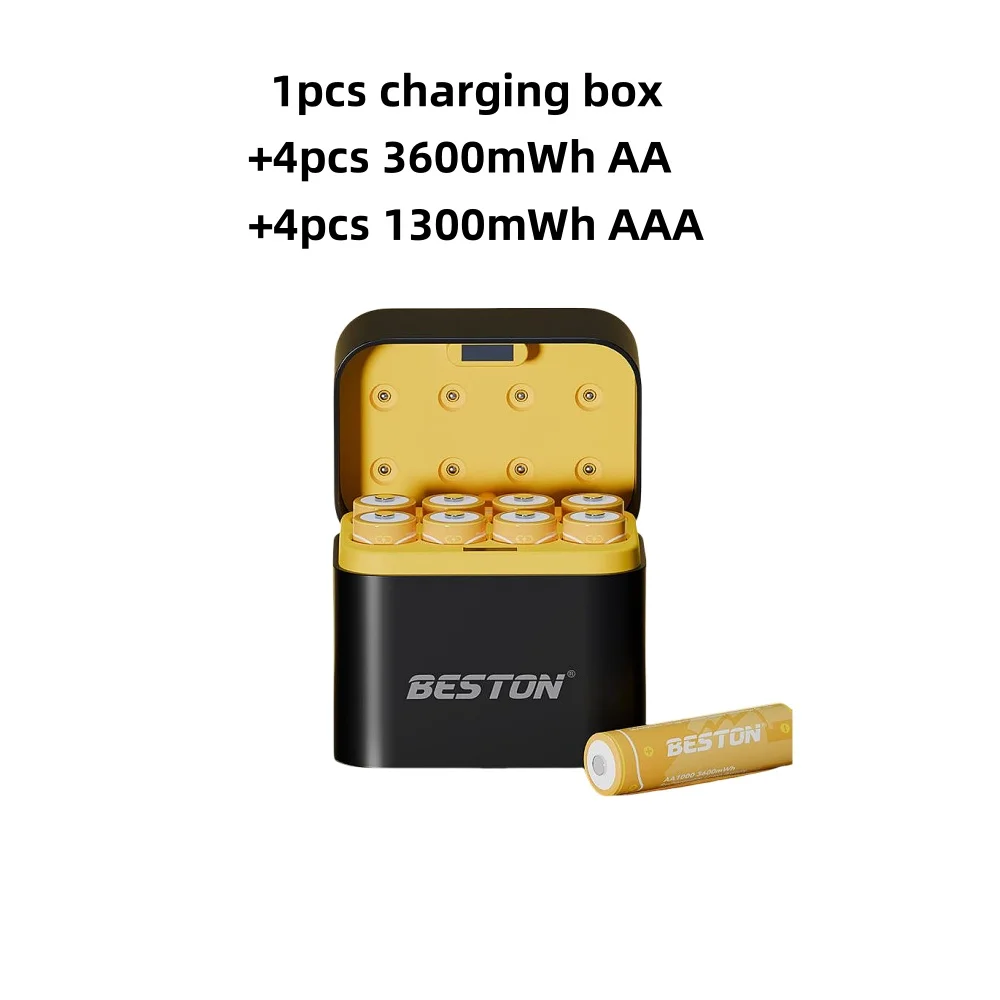 8-slots 1,5 V slimme AA/AAA lithiumbatterijladerbehuizing Snel opladen batterijlader Slim oplaadcompartiment