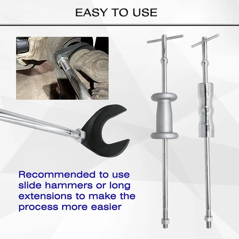 Super Sale CV Axle Removal Tool 48mm with Nut Front Wheel Drive Axle Pulley Attachment for Slide Hammers with 5/8