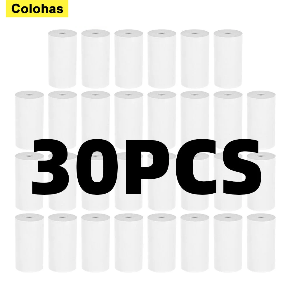 10/15/20/30pcs 57*25mm Thermal Paper for Mini Printer White Children Camera Instant Print Kids Camera Printing Paper Replacement