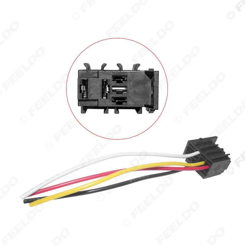 FEELDO 1 قطعة سيارة تيار مستمر 12 فولت 40Amp 4Pin إنذار التتابع مع سلك مرحل للسيارات 4 حفرة تسخير المقبس تصنيف الحالي سيارة إنذار السيارات