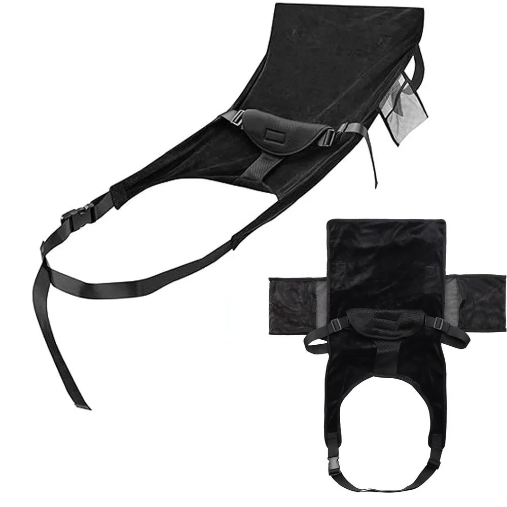 Breathable Airplane Seat Extender with Side Pocket Comfort Design Toddler Airplane Bed Foldable Portable Travel Foot Hammock