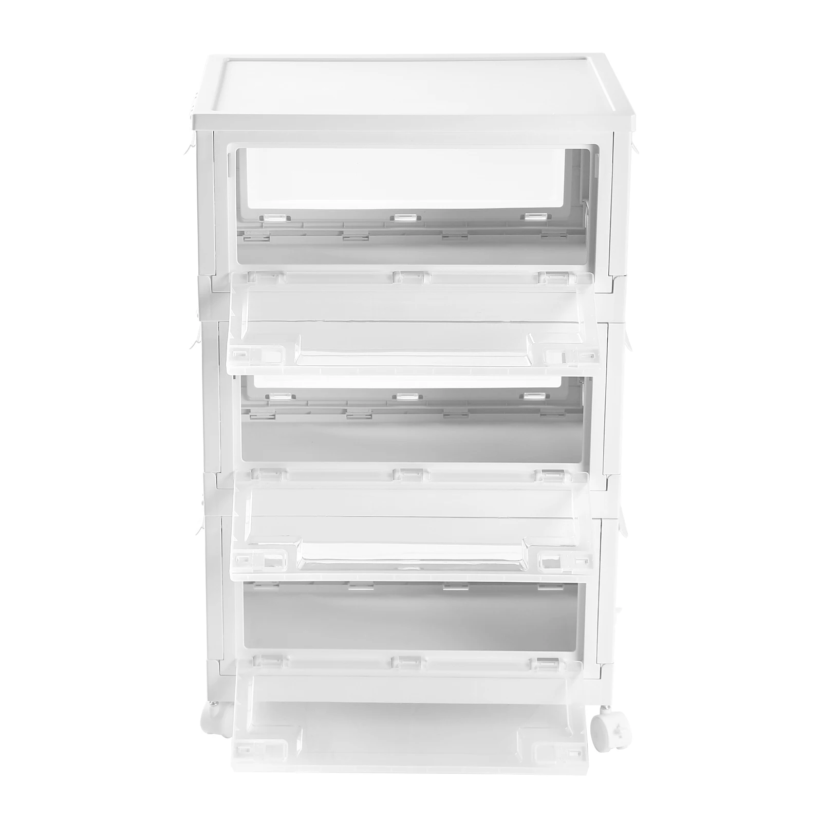 عربة تخزين بلاستيكية مكونة من 3 طبقات، منظم متعدد الأغراض، صناديق شفافة لغرفة النوم والمطبخ والحمام وغرفة الحرف اليدوية