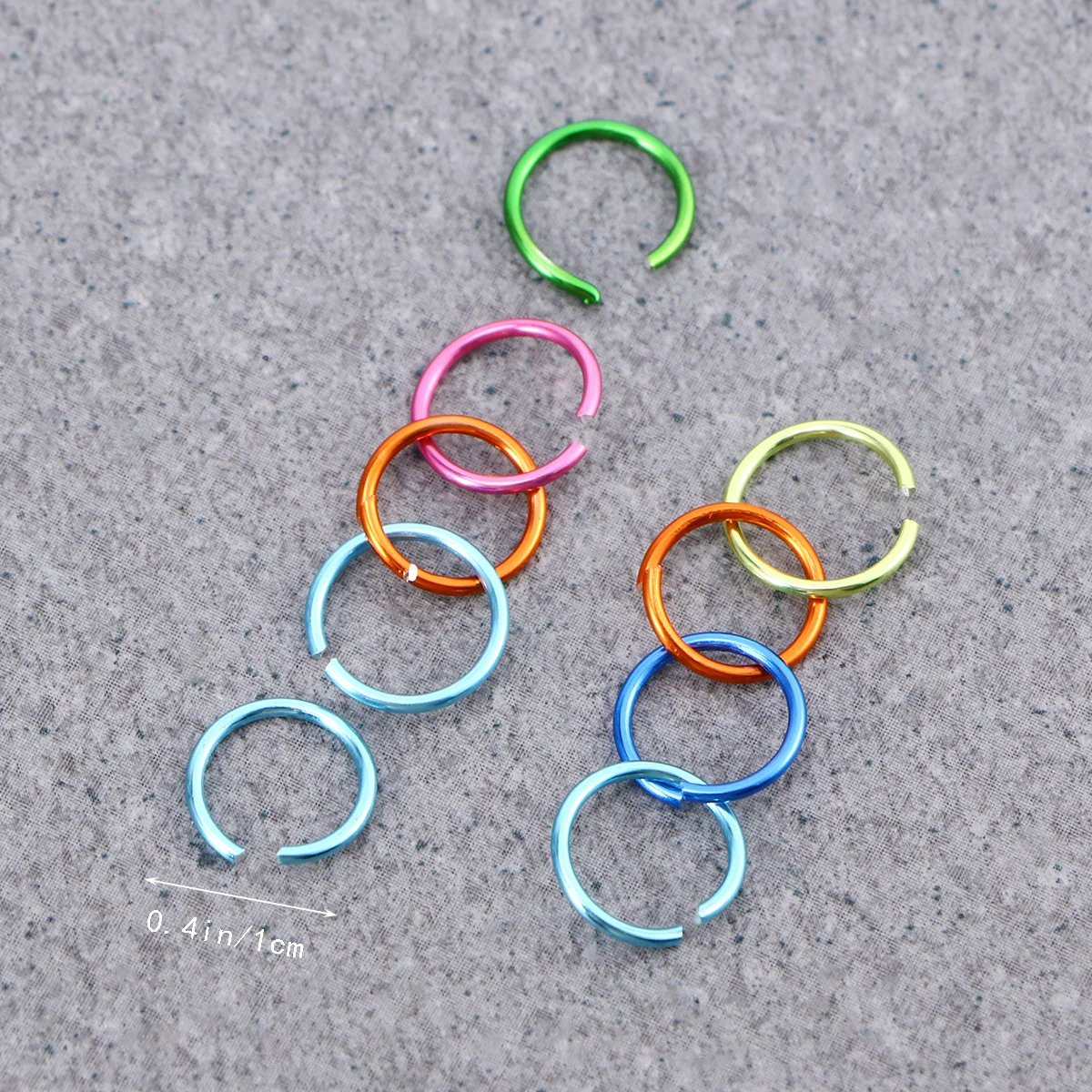 3200Pcs Mixed Color Aluminum Jump Rings Open Wire Nearly Seamless Rings for Jewelry Making Connecting DIY Accessories
