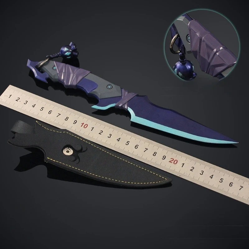 25 cm/9,84 pollici Valorant Shadow Coltello Modello Giocattolo in lega Gioco Collezioni fisiche Giocattolo Ornamento Display da tavolo Regali per il compleanno del ragazzo