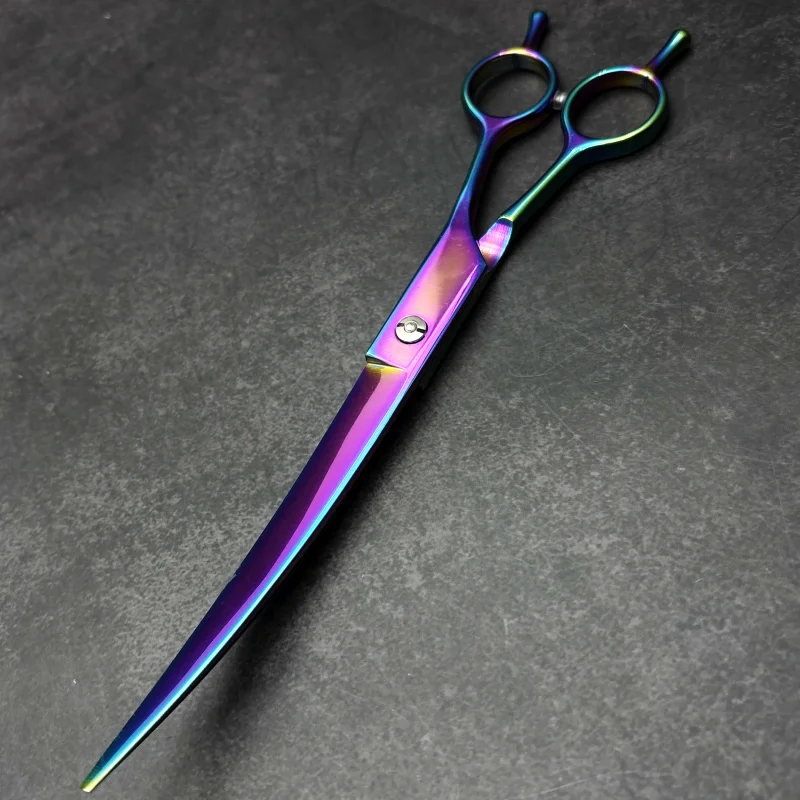 Wingsbro 9 Zoll Professionelle Tierpflegeschere, Tierhaarschere für Hunde, Gebogene Hundepflegeschere – Detail 8