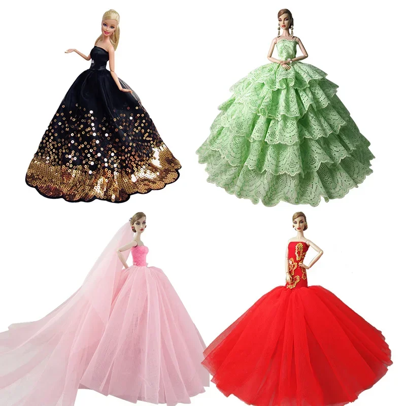 Fashion Barbie doll clothes wedding DressesHigh Quality Clothing Accessories for Girls Toys Birthday Christmas Gifts