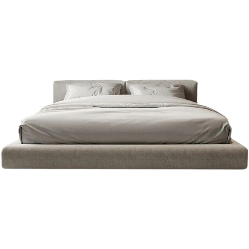 

Cloth bed, technical cloth, modern, simple, fabric, master bedroom wind, solid wood, tatami, double bed, storage