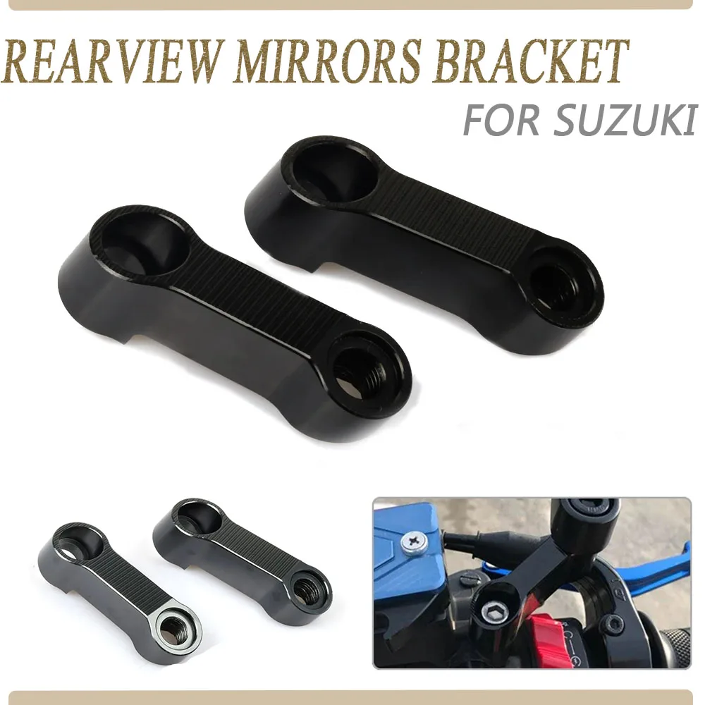 Motorcycle Side Mirror Rearview Mirror Extension Brackets for Suzuki V Strom 650 250 1000 1050 VStrom 800 DL650 DL1000 DL1050