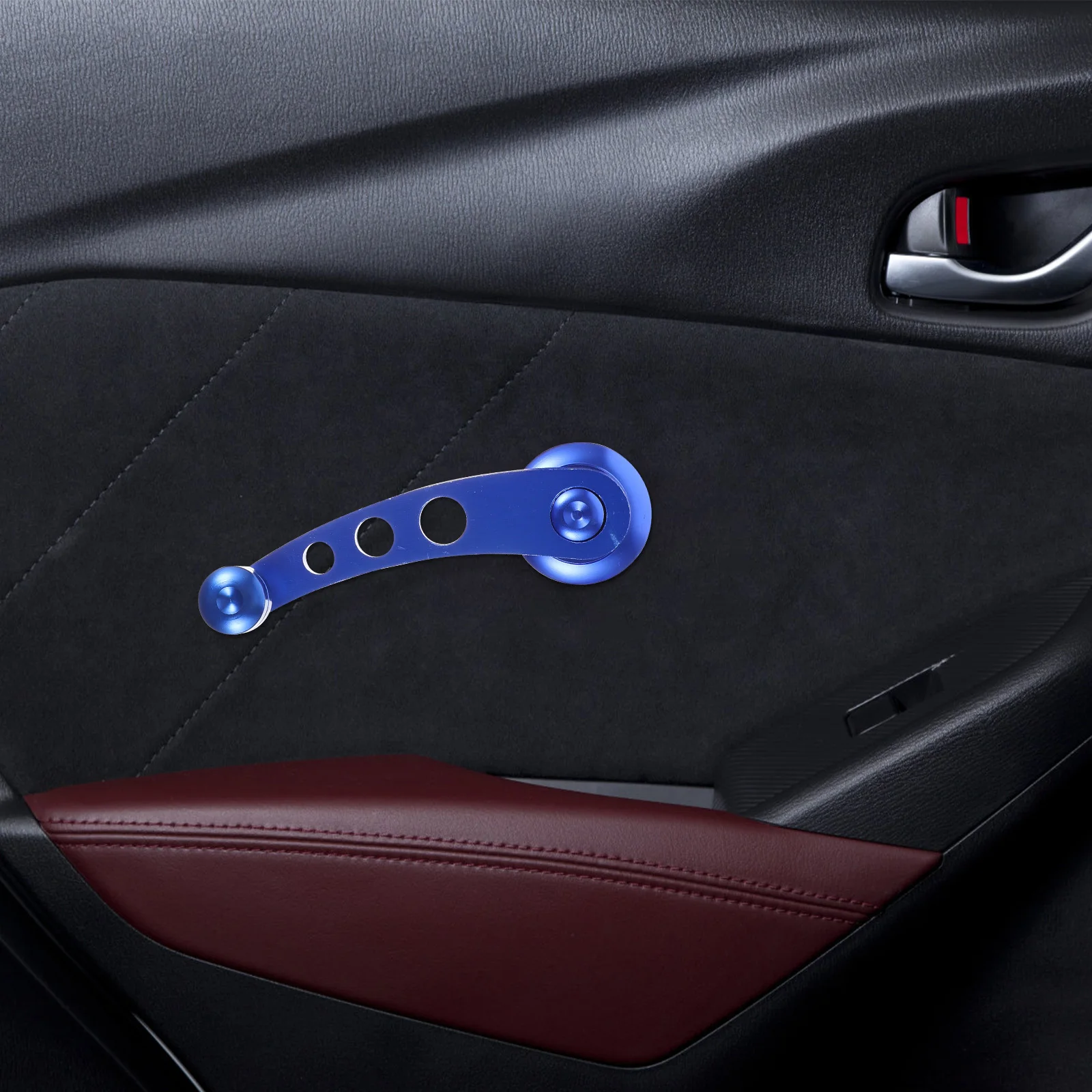 

1Set Car Window Shake Handle Aluminum Universal Winder Crank Rocker for Left Right Door Replacement with Mounting Hardware and