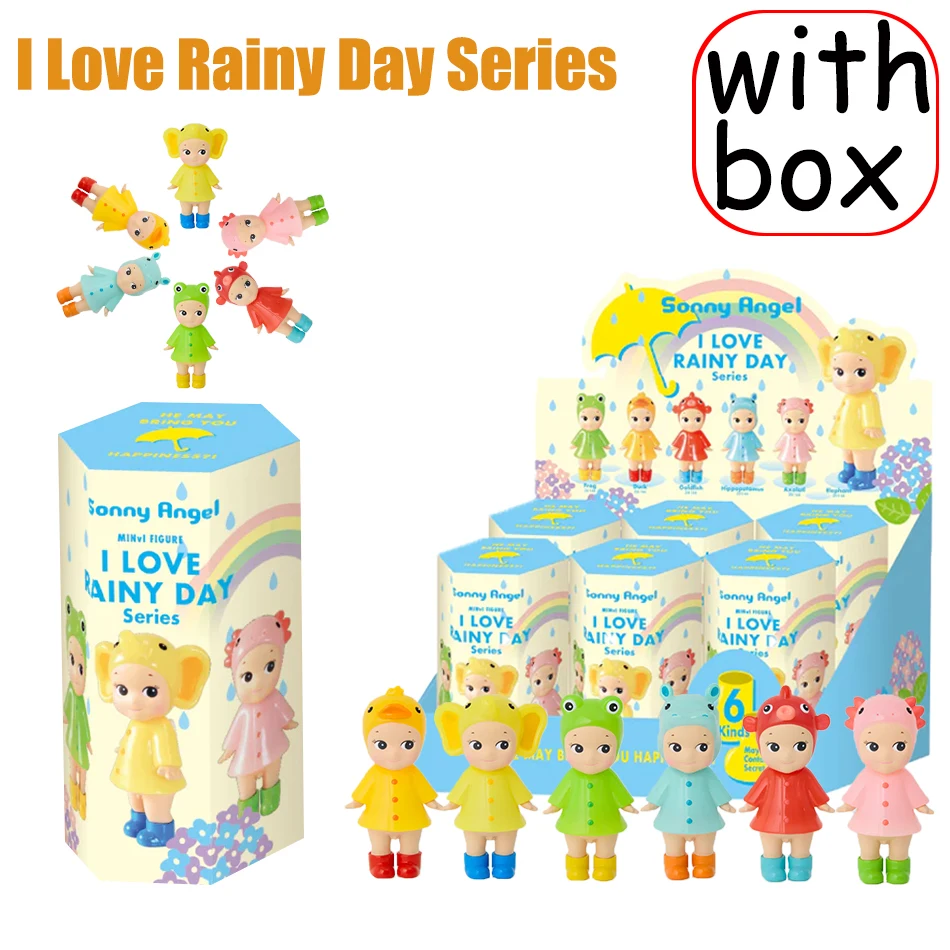 

Hot Sunny Anges I LOVE RAINY DAY Series Blind Box Mini Figures Action Model Collectible Decor Girl Toy Birthday Gift