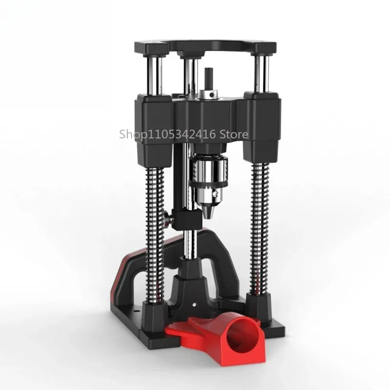 Aluminum Alloy Drill Stand, Multi-Angle Drilling Guide with Scale, 1-10mm Clamping Capacity for Wood & Metal Drilling