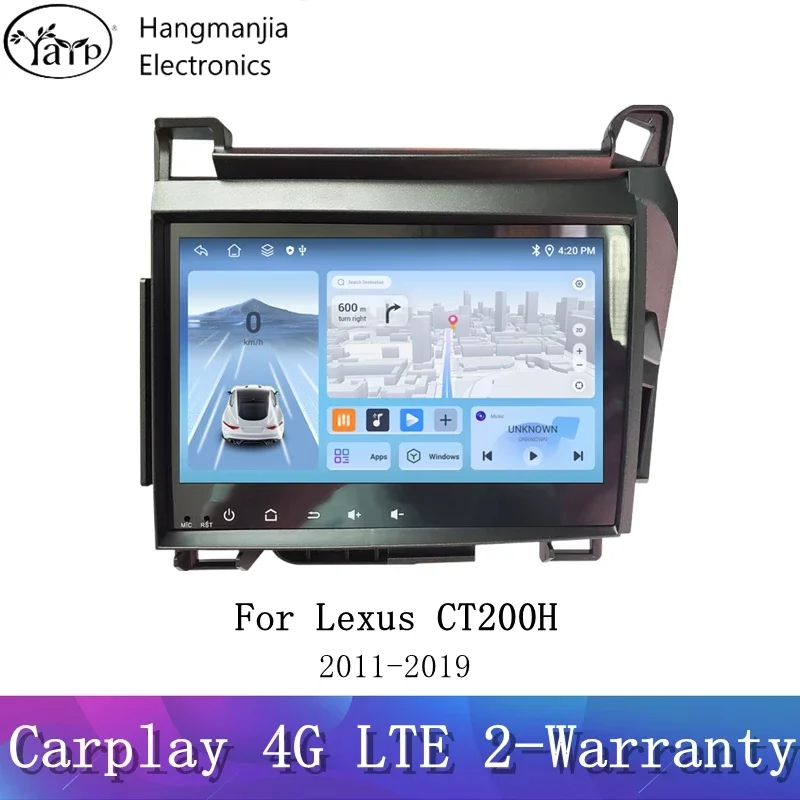 

hangmanjia Android 13 Car Radio For Lexus CT200H CT200 2011-2019 Auto Radio Carplay GPS Navigation Multimedia Video Autoradio