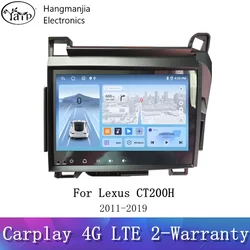 hangmanjia Android 13 Car Radio For Lexus CT200H CT200 2011-2019  Auto Radio Carplay GPS Navigation Multimedia Video Autoradio