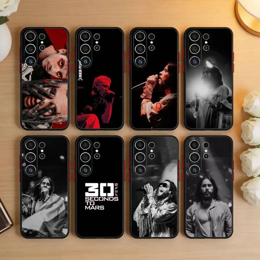 

30 T-Seconds to Mars Phone Case For Samsung S26,S25,S24,S23,S22,S30,S21,Ultra,Plus,FE 5G Black Soft Cover