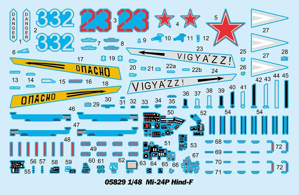 Trumpeter 05829 1:48 Mi-24P Hind-F Aircraft Model Kit