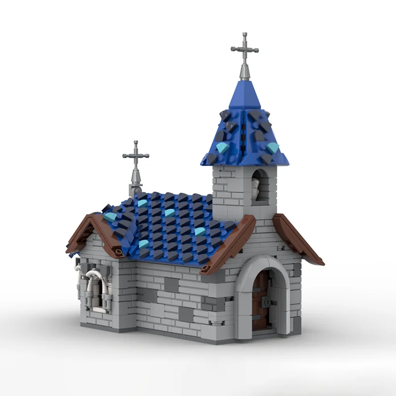 نموذج قلعة القرون الوسطى Moc قوالب بناء نموذج الكنيسة المعيارية كتل التكنولوجيا عيد الميلاد لتقوم بها بنفسك لعبة هدايا البناء