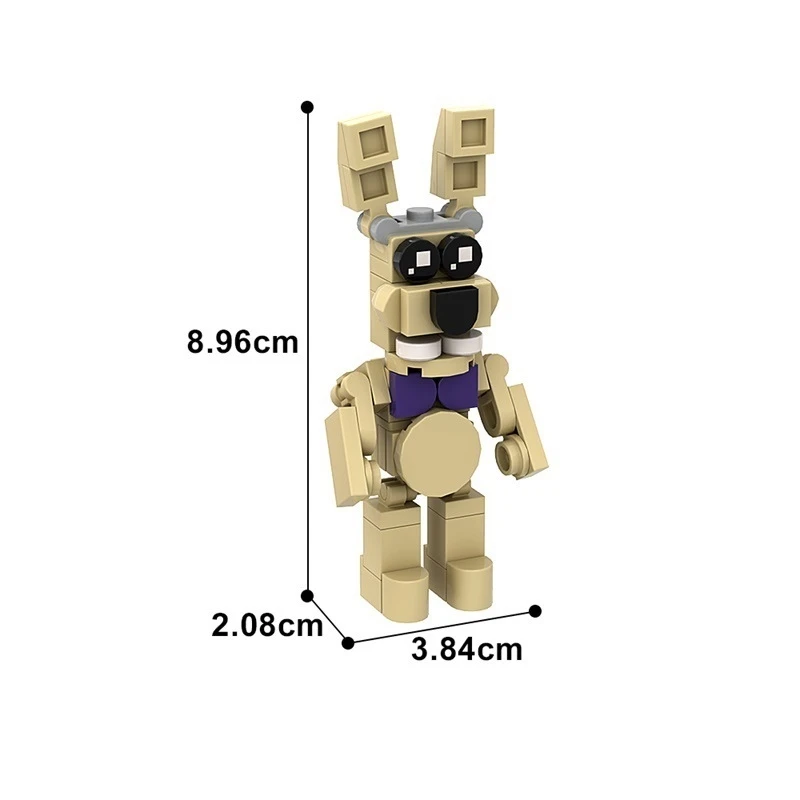 MOC Bear Building Brick Model Kit Compatible With Small Stud Bricks Cute Desk Decor Home Display Christmas Gift For Kids