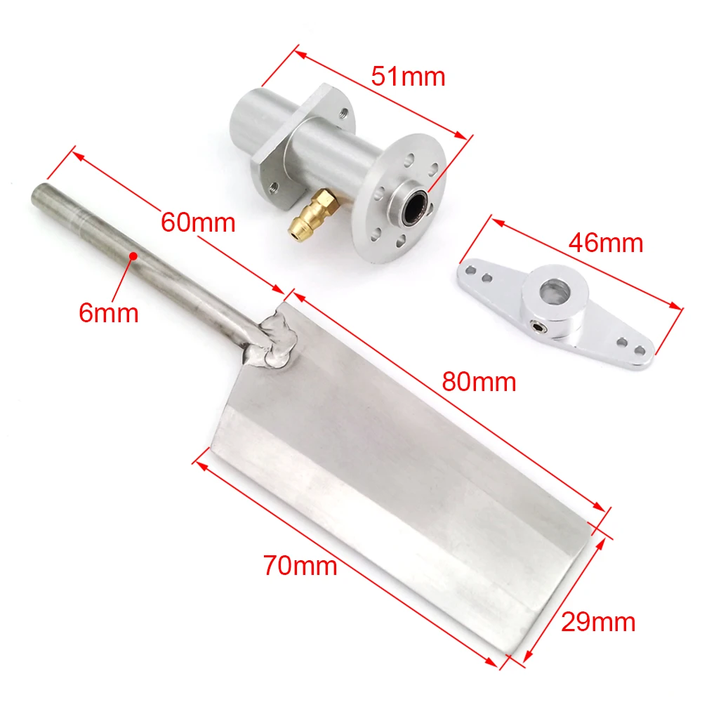 FSR-V FSR V RC Boat Submerged Rudder 80mm*29mm Stainless Steel Steering Rudder for RC Racing Boat Speed MONO VEE Oval Boat