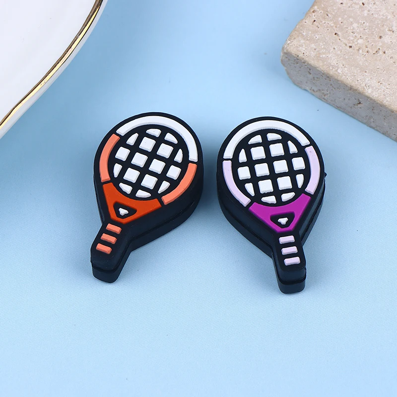 New Tennis Racket Shape Multi-Color Shock Absorber Silicone Sports Durable Tennis Squash Badminton Staff Accessories