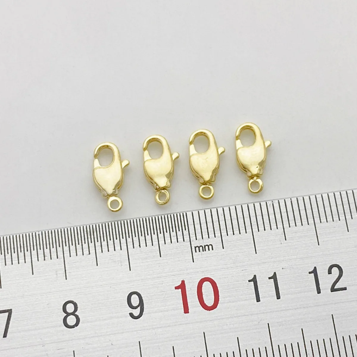 Universal Rotary Buckle 14K Gold Plated Lobster Clasp DIY Bracelet Necklace End Connection Spring Buckle Jewelry Findings