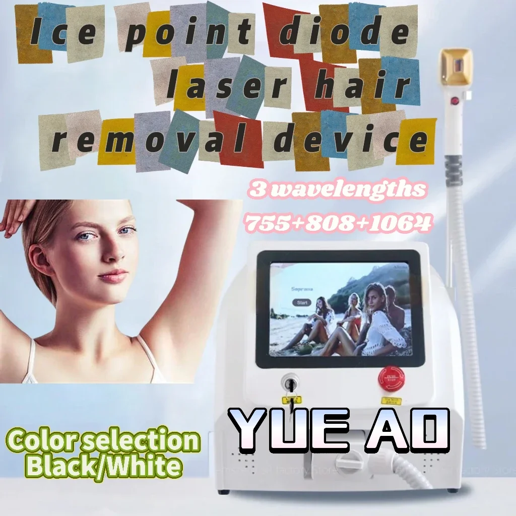 

Professional 3-Wavelength Diode Laser Hair Removal System 808nm 755nm 1064nm Ice Platinum Beauty Salon Equipment