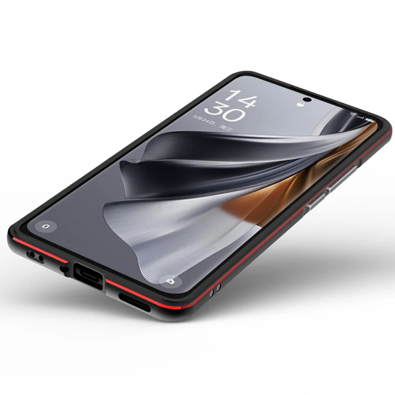 Bumper for Oppo Reno 10 Pro 5G CPH2525 Metal Aluminum Frame Case Cover for Oppo Reno 10 5G CPH2351 with Camera Lens Protector
